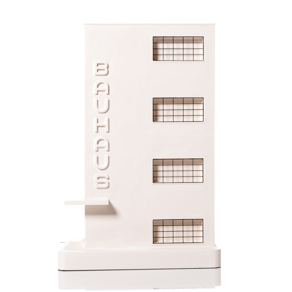 Bauhaus Dessau Model. Product Shot Front View. Architectural Sculpture by Chisel & Mouse