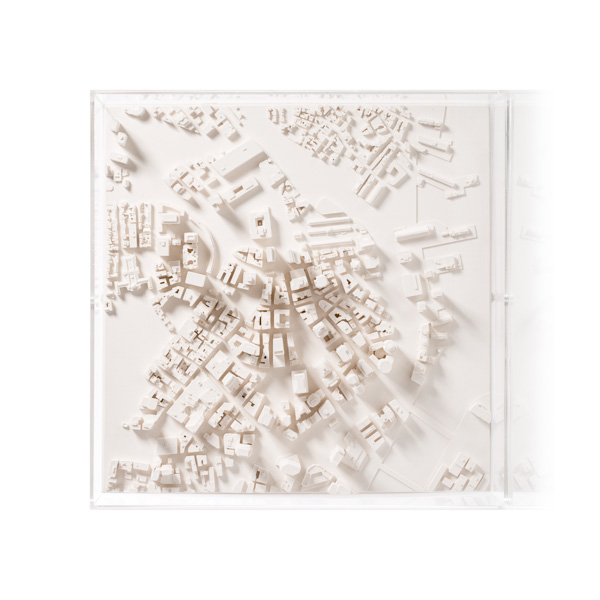 boston Cityscape Model. Product Shot Front View. Architectural Sculpture by Chisel & Mouse
