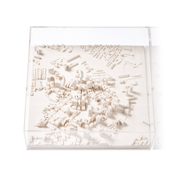 boston Cityscape Model. Product Shot Front View. Architectural Sculpture by Chisel & Mouse