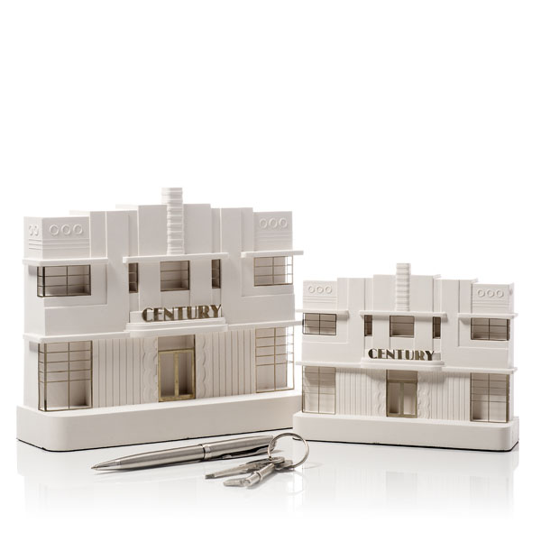 Century Hotel Mini Model. Product Shot Front View. Architectural Sculpture by Chisel & Mouse
