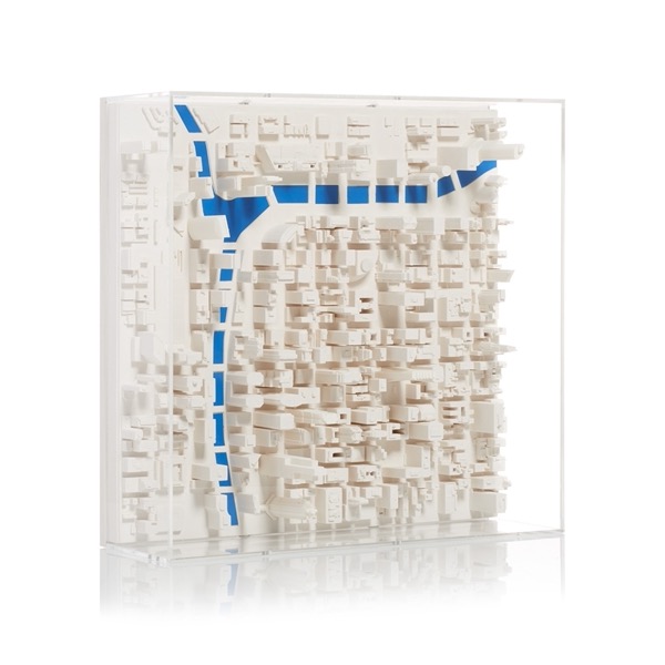chicago Cityscape Model. Product Shot Front View. Architectural Sculpture by Chisel & Mouse