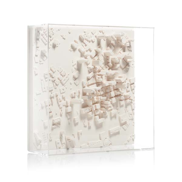 dallas Cityscape Framed 5000 Model. Product Shot Front View. Architectural Sculpture by Chisel & Mouse