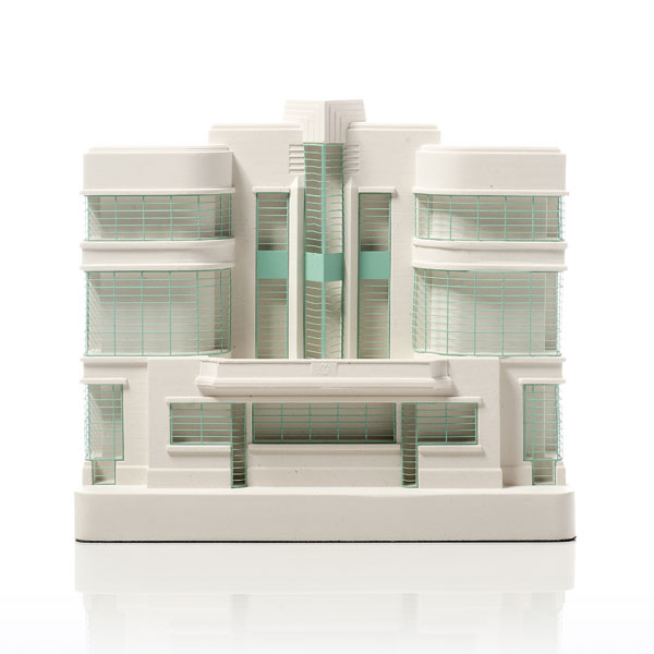 Hoover Building Model. Product Shot Front View. Architectural Sculpture by Chisel & Mouse