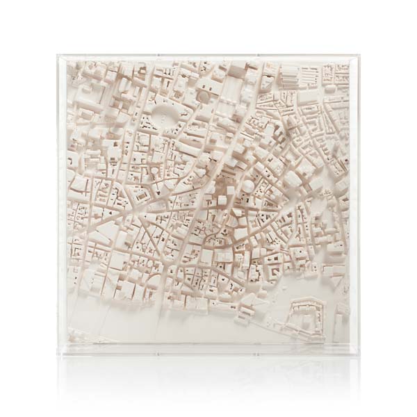 London Cityscape 1:5000. Product Shot Front View. Architectural Sculpture by Chisel & Mouse