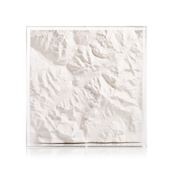 Mont Blanc Terrainscape Model. Product Shot Front View. Architectural Sculpture by Chisel & Mouse
