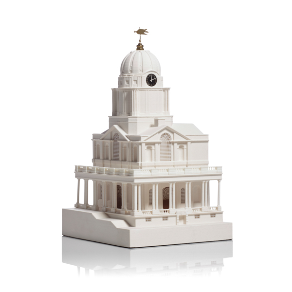 royal naval college king william court Model. Product Shot Front View. Architectural Sculpture by Chisel & Mouse
