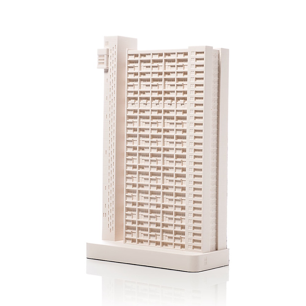 Trellick Tower Mini. Product Shot Front View. Architectural Sculpture by Chisel & Mouse