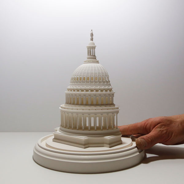 US Capitol Dome. Lifestyle Shot. Architectural Sculpture by Chisel & Mouse