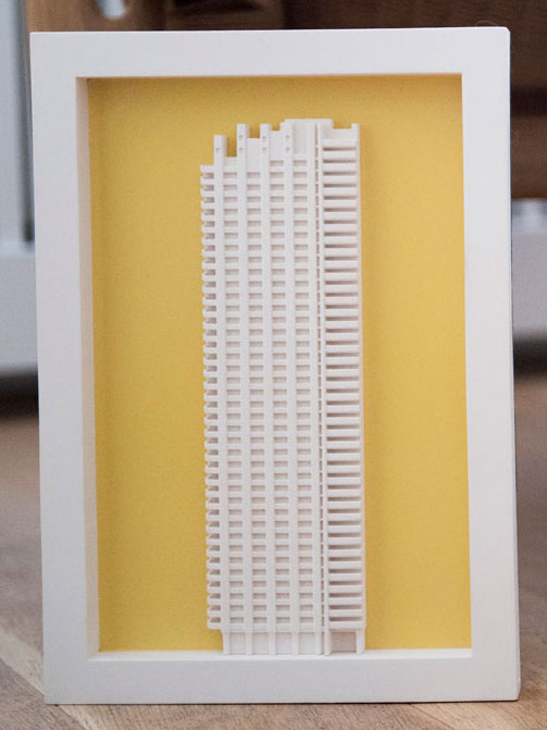 POPARC - THESE COLOUR BACKED SCULPTURES OF BUILDINGS WILL POP OFF YOUR WALL