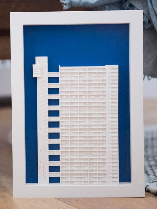 POPARC - THESE COLOUR BACKED SCULPTURES OF BUILDINGS WILL POP OFF YOUR WALL
