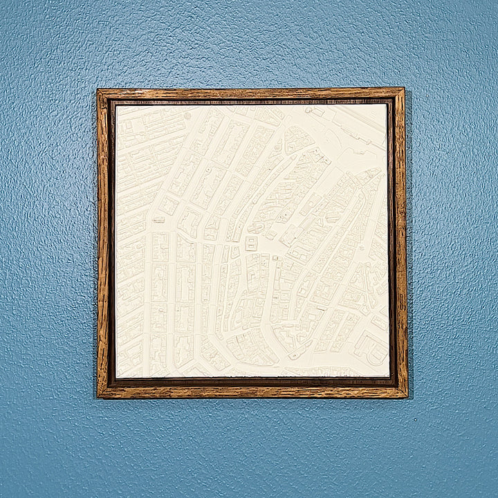 3D map of Amsterdam with dark frame