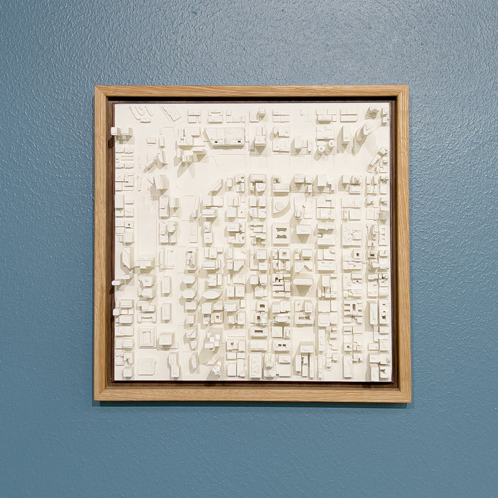 3D map of Chicago with a light frame