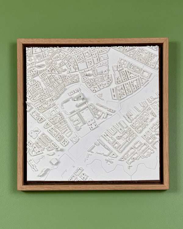 3D map of Copenhagen with a light frame
