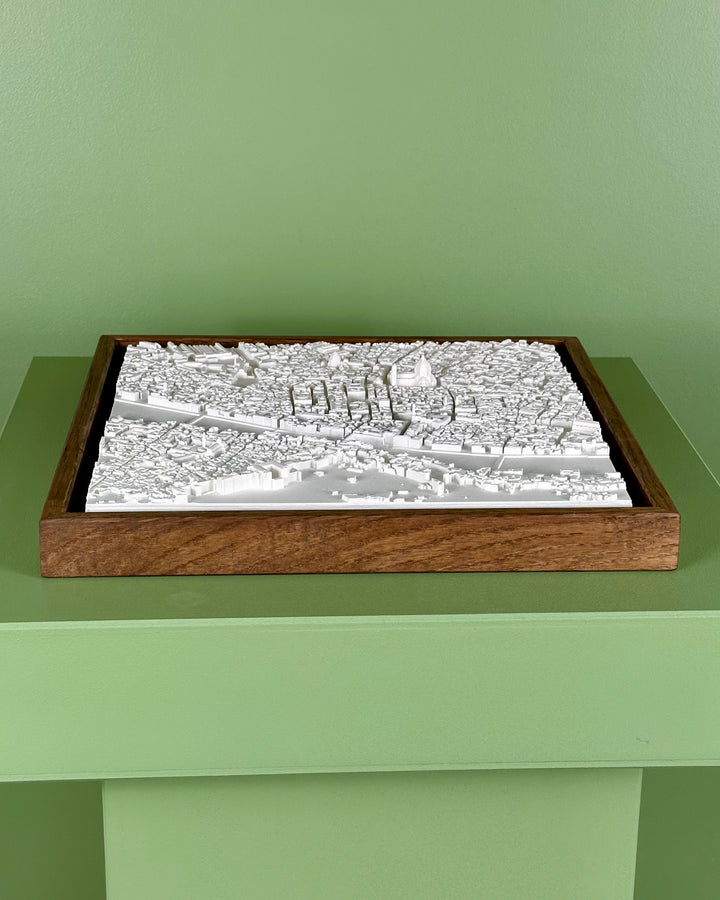 3D map of Florence with a dark frame