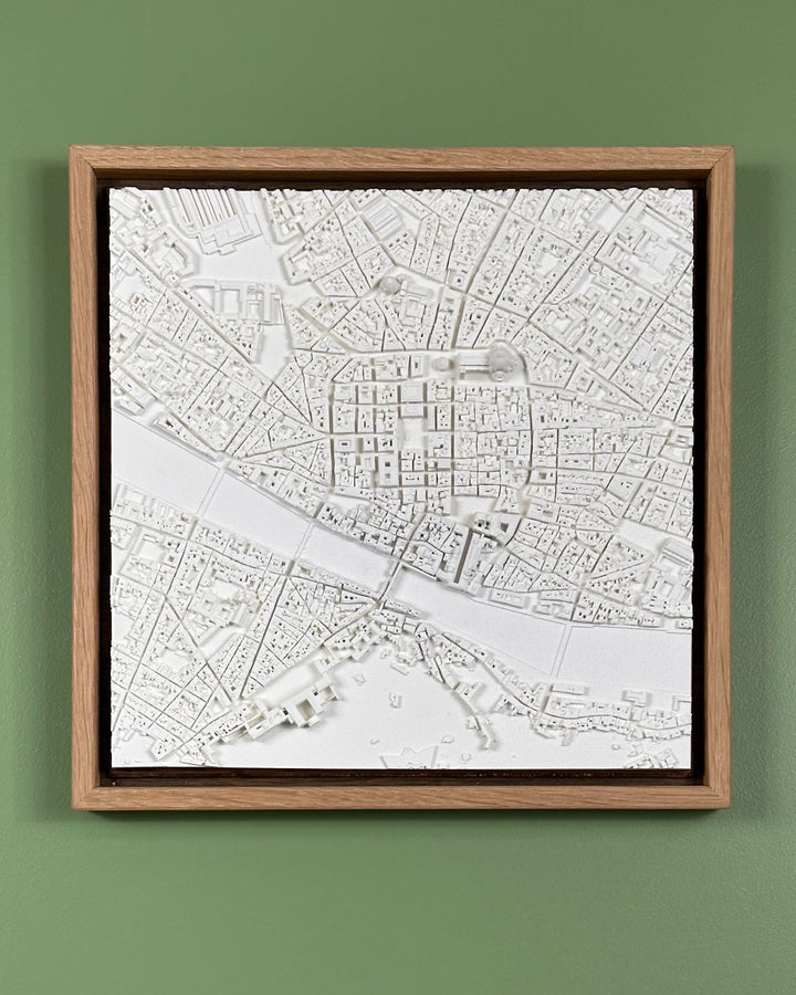 3D map of Florence with a light frame
