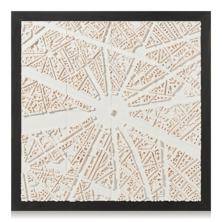 Large format Paris Arc de Triomphe cityscape with a black frame