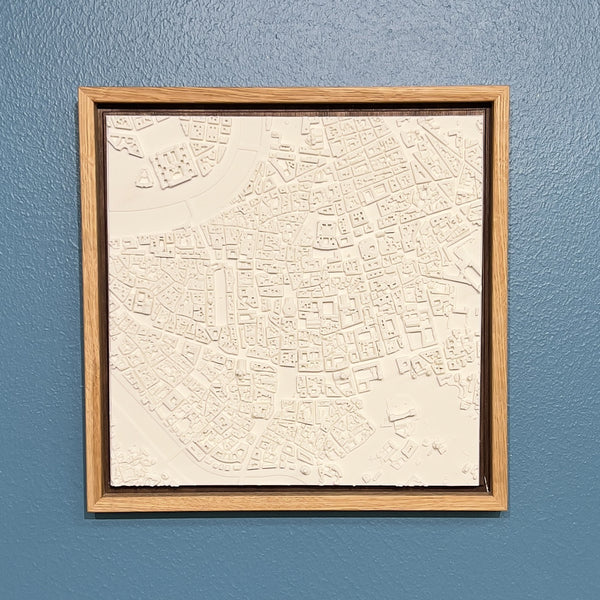 3D map of Rome with a light frame