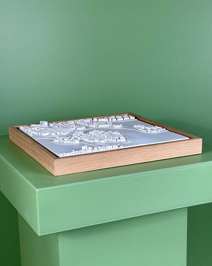 3D map of Stockholm with a light frame