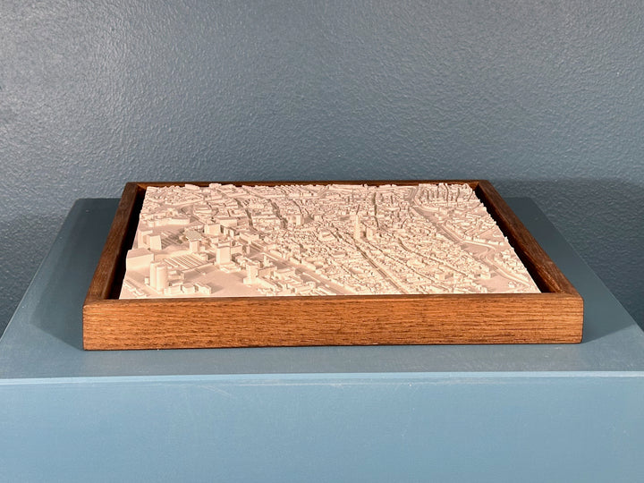 3D map of Utrecht with a dark frame