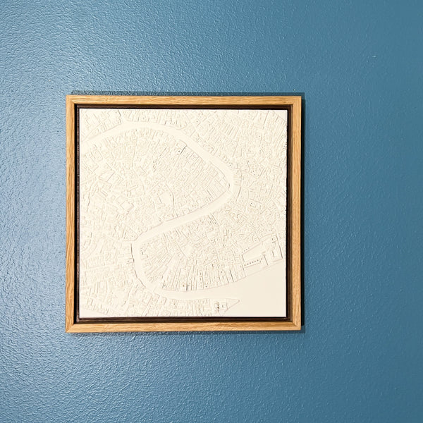 3D map of Venice with light frame