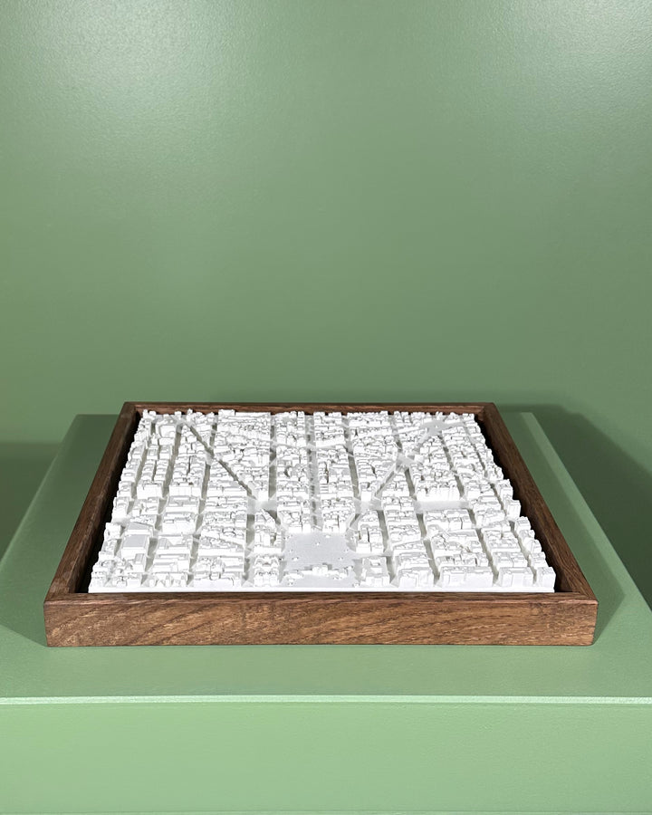 3D map of Washington DC with dark frame 