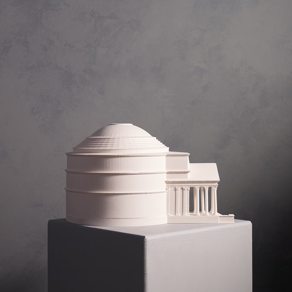 Pantheon cutaway architectural scale model sitting on a grey plinth