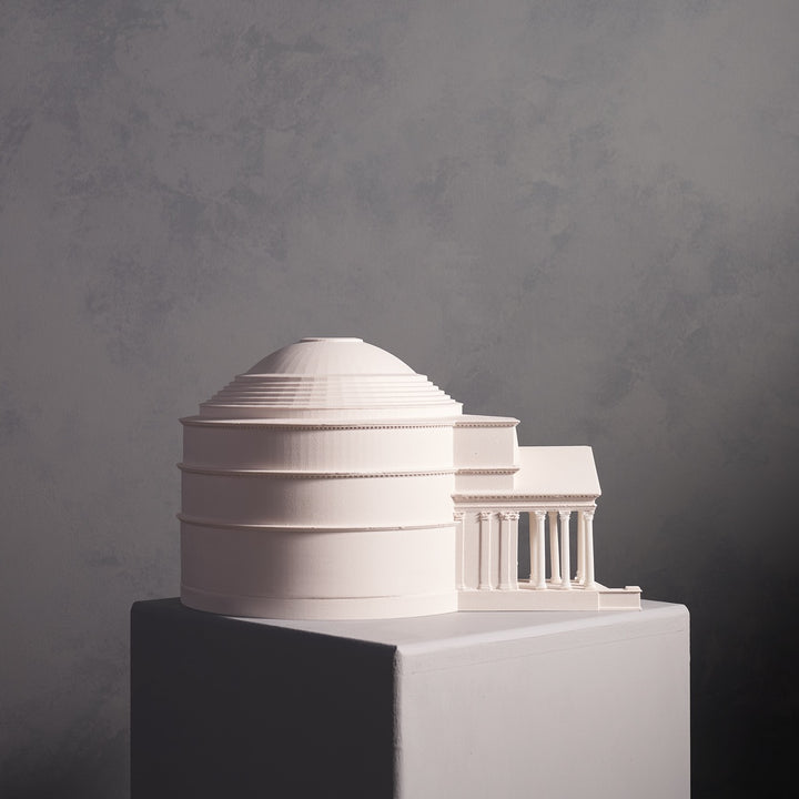 Pantheon cutaway architectural scale model sitting on a grey plinth