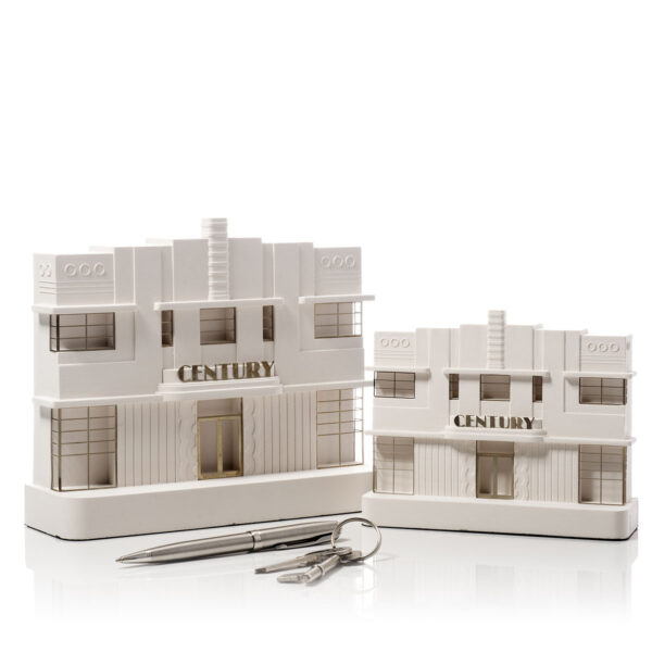 Century Hotel Model. Product Shot Side View. Architectural Sculpture by Chisel & Mouse